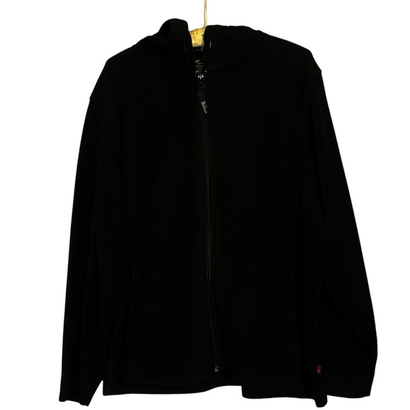 Woolrich Black Zipper Fleece Hoodie Jacket - Picture 1 of 5